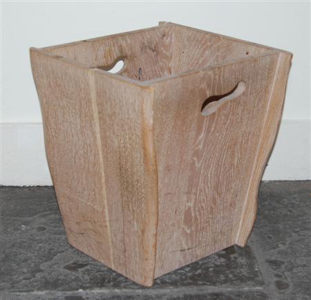 Appraisal: OAK WASTE PAPER BIN DESIGNED BY CHRISTOPHER NEVILE AND JUSTIN