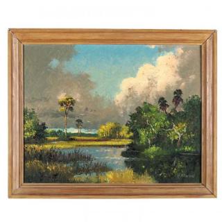 Appraisal: Harold Newton FL oil on canvas board signed at lower