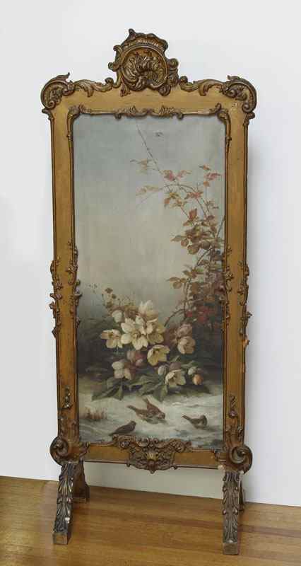 Appraisal: TH C FIRE SCREEN FITTED WITH A PERIOD PAINTING ON