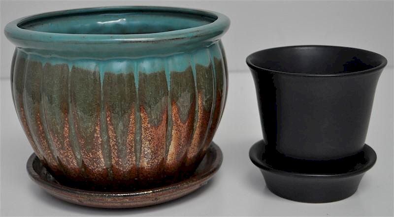 Appraisal: VINTAGE POTTERY PLANTERS - COPPER GLAZED ROYAL HAEGER Vintage Pottery