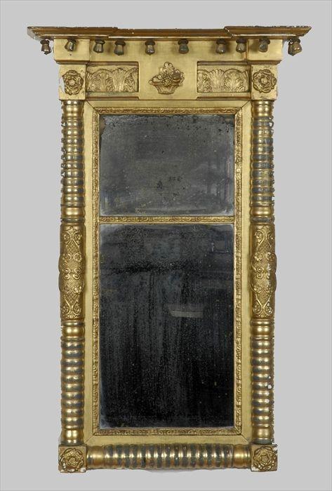 Appraisal: Late Federal Giltwood Wall Mirror x in