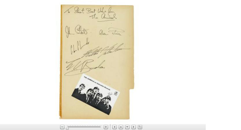 Appraisal: THE ANIMALS Autographed Sheet of paper by The Animals including