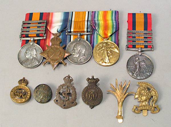 Appraisal: A British Queen's South Africa Medal lot Comprising Mounted group