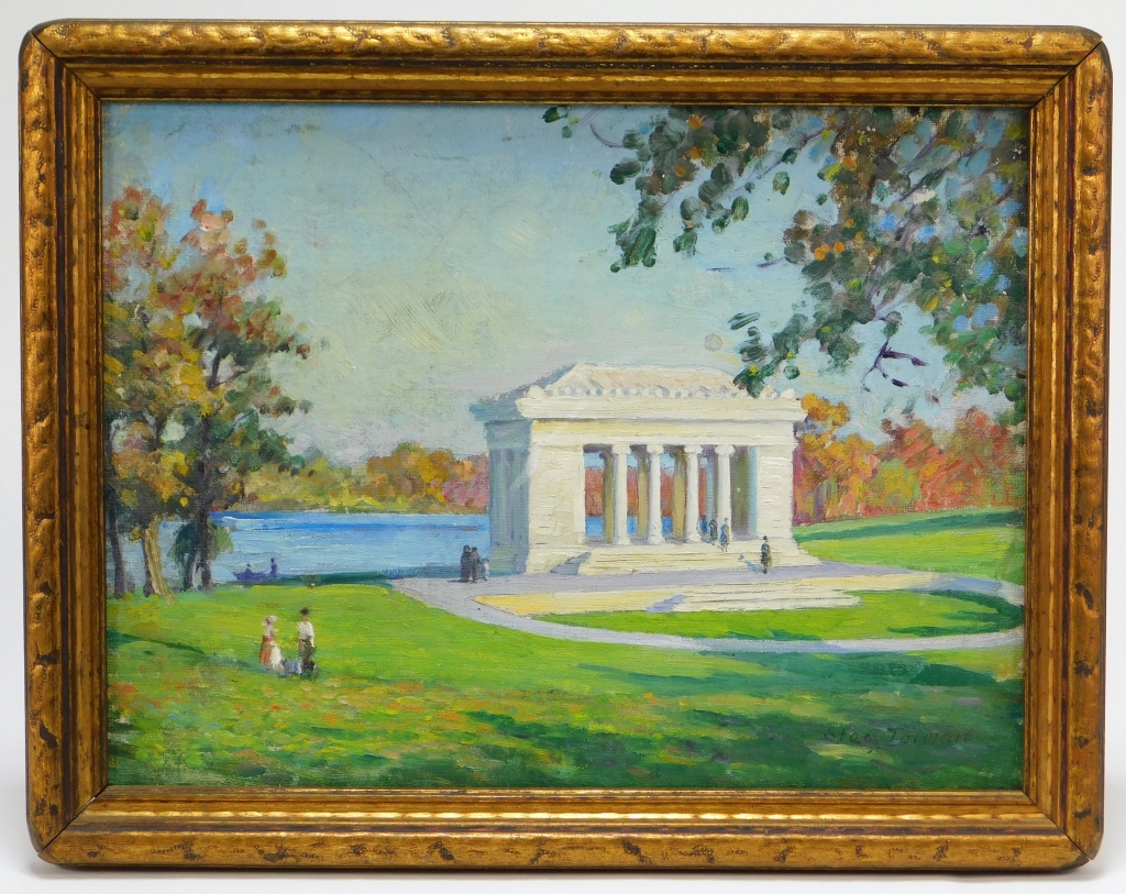 Appraisal: STACY TOLMAN RHODE ISLAND ARCHITECTURAL PAINTING Rhode Island Massachusetts -