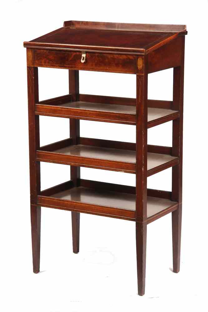 Appraisal: BOOK STAND - English Mahogany Bookstand Desk with leather top