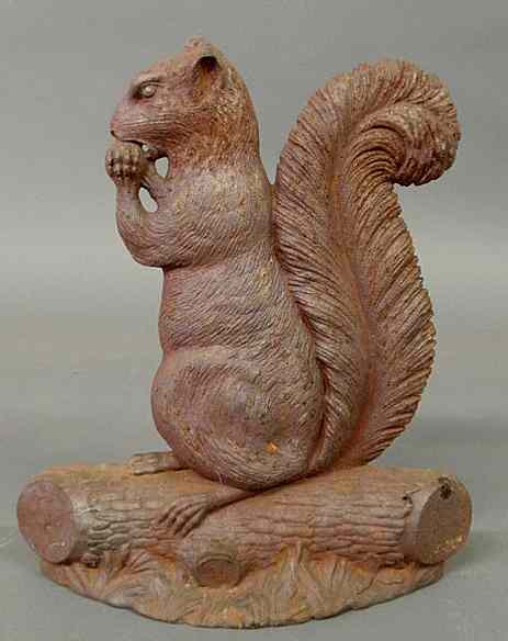 Appraisal: Rare Bradley Hubbard cast iron squirrel doorstop late th c