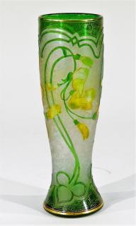 Appraisal: Dorflinger Honesdale Iridescent Cameo Glass Vase PENNSYLVANIA CIRCA A large