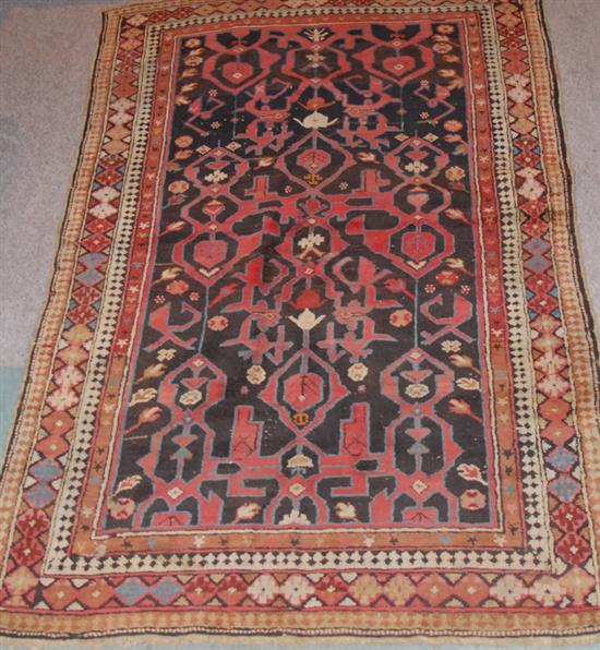 Appraisal: A Semi-antique Kuba Rug Worn ' x '