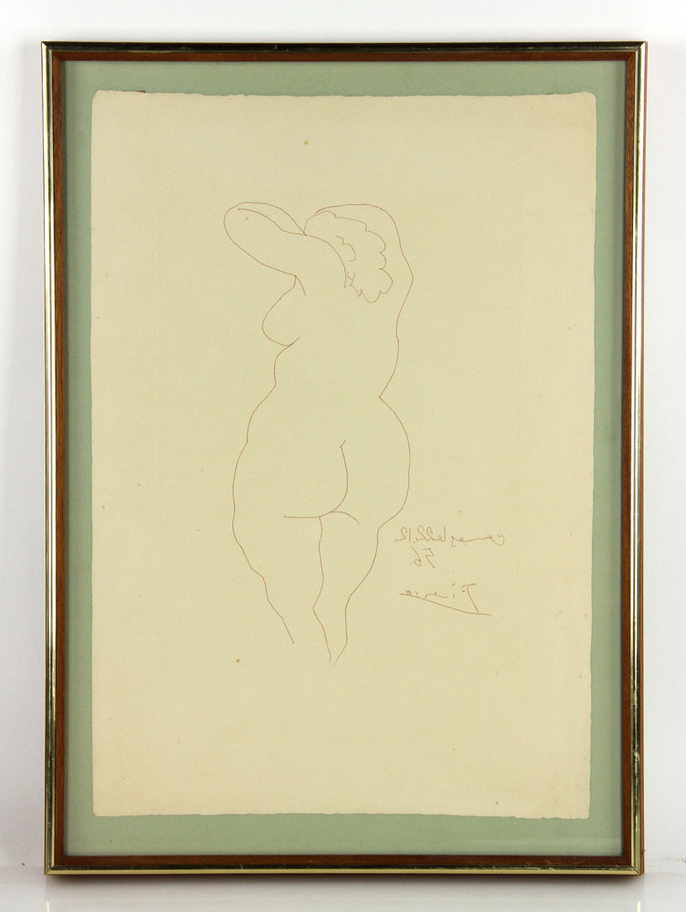 Appraisal: - Picasso Nude Female Figure Lithograph Pablo Picasso - Spanish