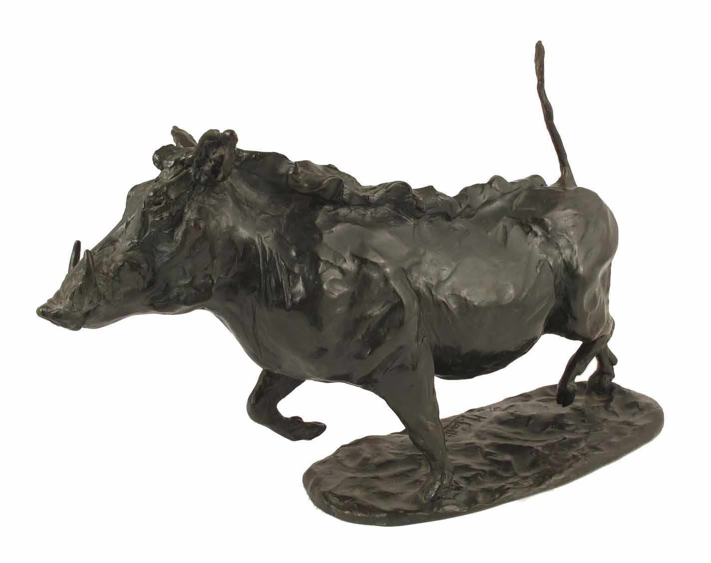 Appraisal: Mark Coreth b A charging warthog