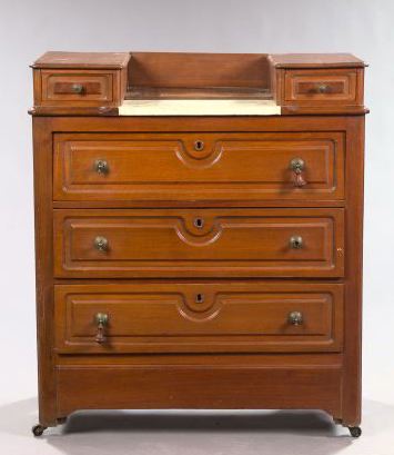 Appraisal: American Renaissance Revival Walnut and Marble-Top Dresser third quarter th