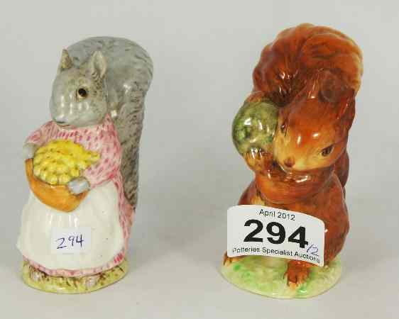 Appraisal: Beswick Beatrix Potter Figures Goody Tiptoes and Squirrel Nutkin BP