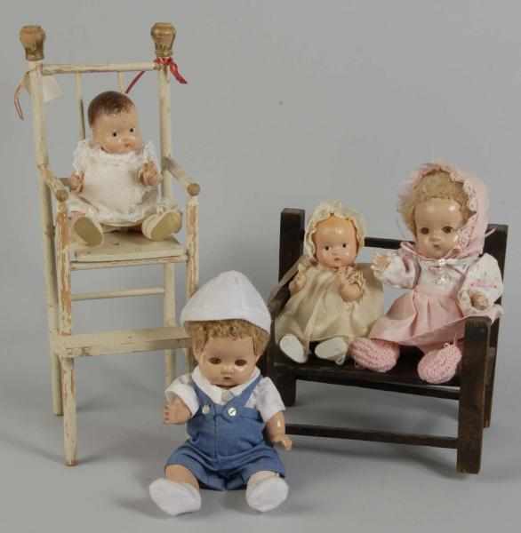 Appraisal: Lot of Effanbee Composition Baby Dolls Description Pair of Patsy