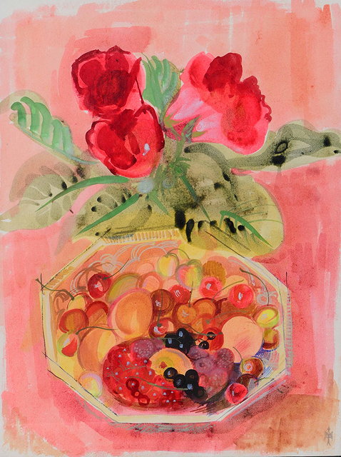 Appraisal: Alison Taylor British - Still life of a bowl of