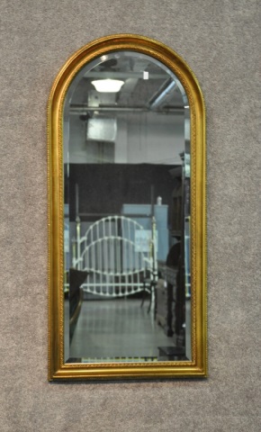 Appraisal: Gold Frame Arch-Top Wall Mirror H