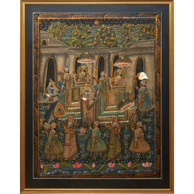 Appraisal: Indian School The Maharajah and His Attendants in a Procession