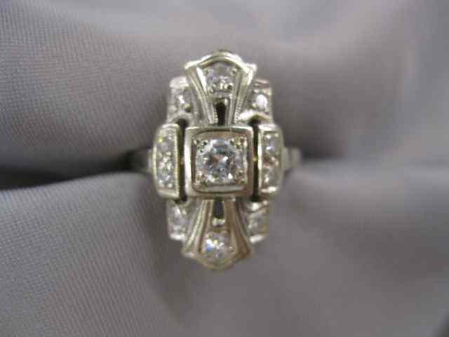 Appraisal: Diamond Ring Diamonds totaling carat in antique k white gold