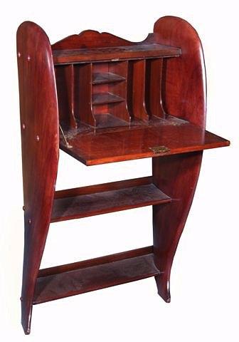 Appraisal: AN UNUSUAL EARLY TH CENTURY BUREAU THE SIDE SUPPORTS CONSTRUCTED