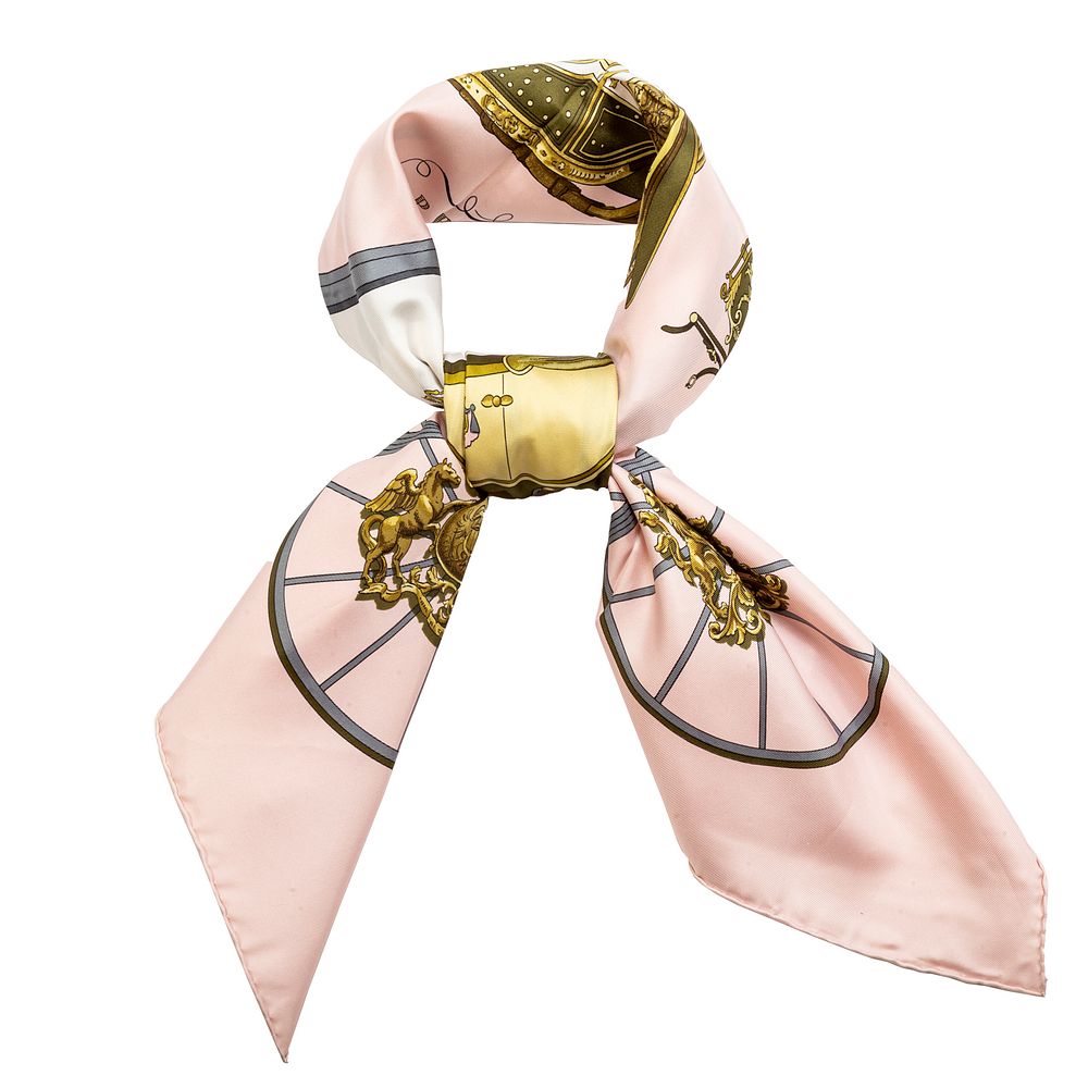 Appraisal: An Hermes Springs Scarf Pink and multicolor Hermes cm silk