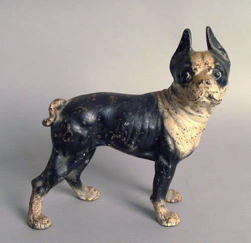 Appraisal: Cast iron dog doorstop late th c