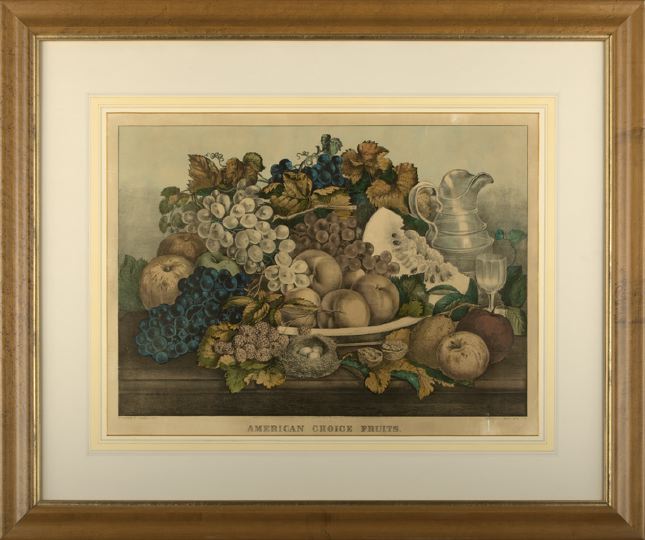 Appraisal: Currier Ives th Century American Choice Fruits hand-colored lithograph sight