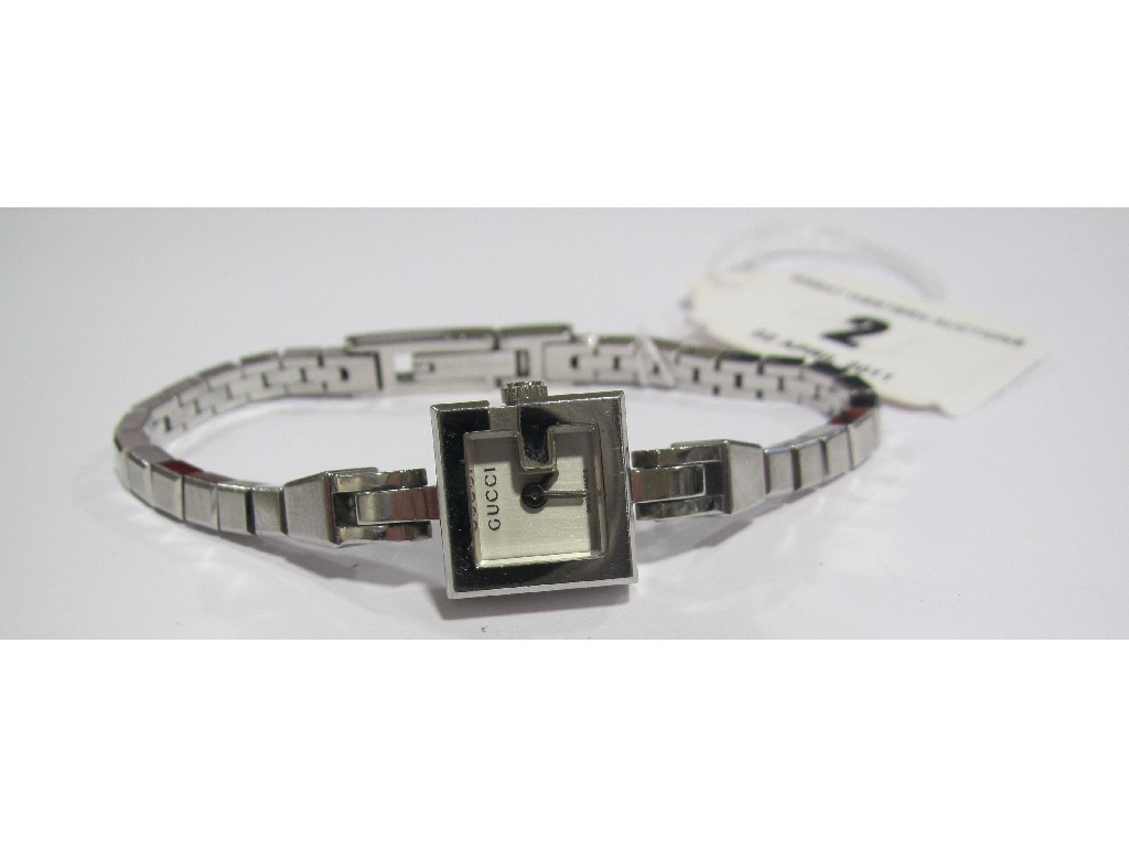 Appraisal: Ladies stainless steel Gucci wrist watch with stainless steel bracelet