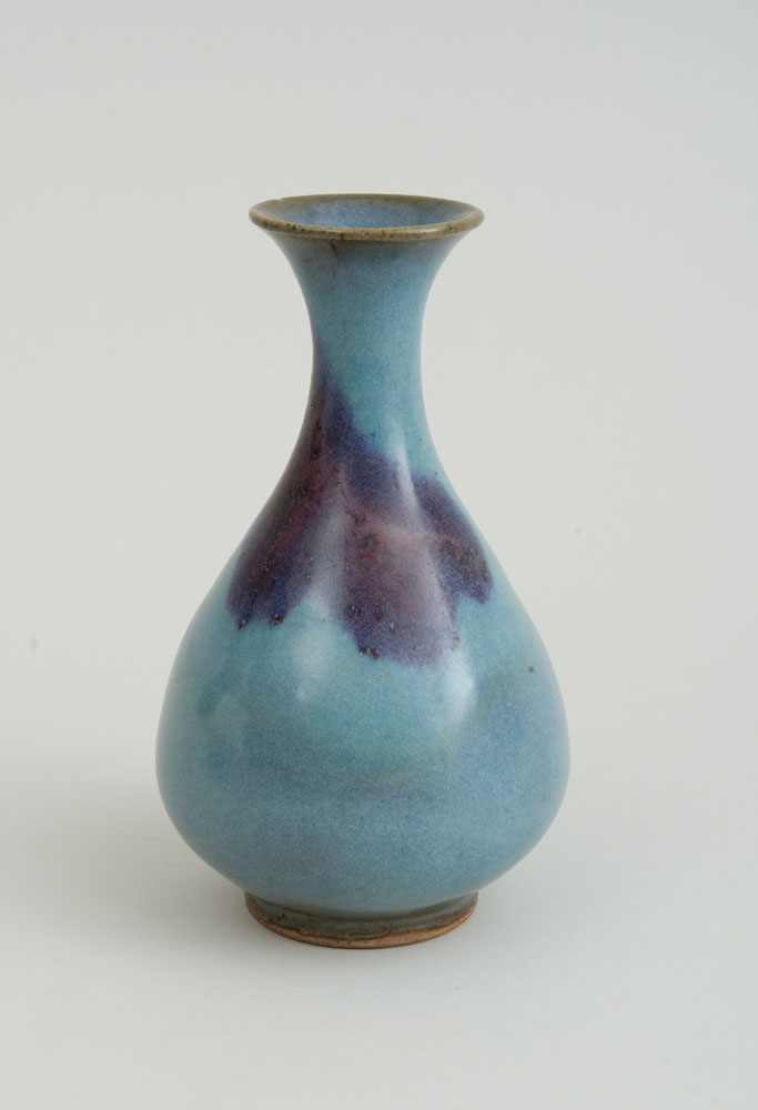 Appraisal: CHINESE JUN YAO GLAZED PEAR-FORM VASE in Estimate -