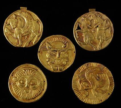 Appraisal: Group of Five Persian Dress Ornaments and Pendants