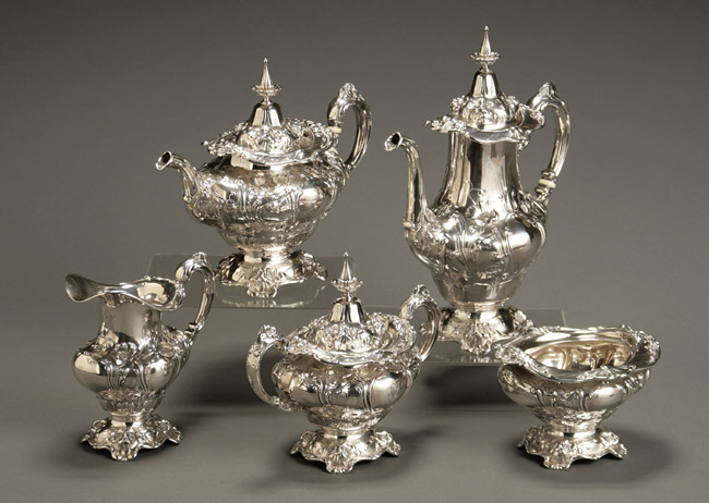 Appraisal: Reed Barton Sterling Five-Piece Coffee and Tea Service Taunton MA