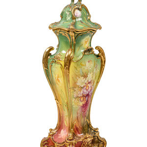 Appraisal: A Royal Bonn Porcelain Covered Vase Late th Century Height