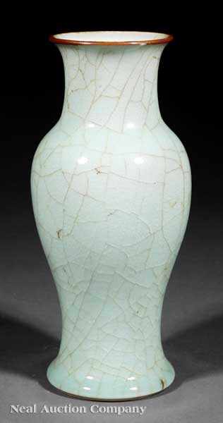 Appraisal: A Chinese Guan-Type Porcelain Vase probably th th c baluster