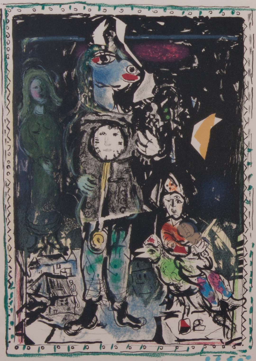 Appraisal: Marc Chagall Peasant With a Clock lithograph French - Color