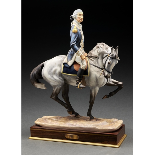 Appraisal: A Royal Worcester equestrian statuette of General George Washington from