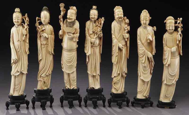 Appraisal: Chinese Qing carved ivory God of Flowers International buyers should