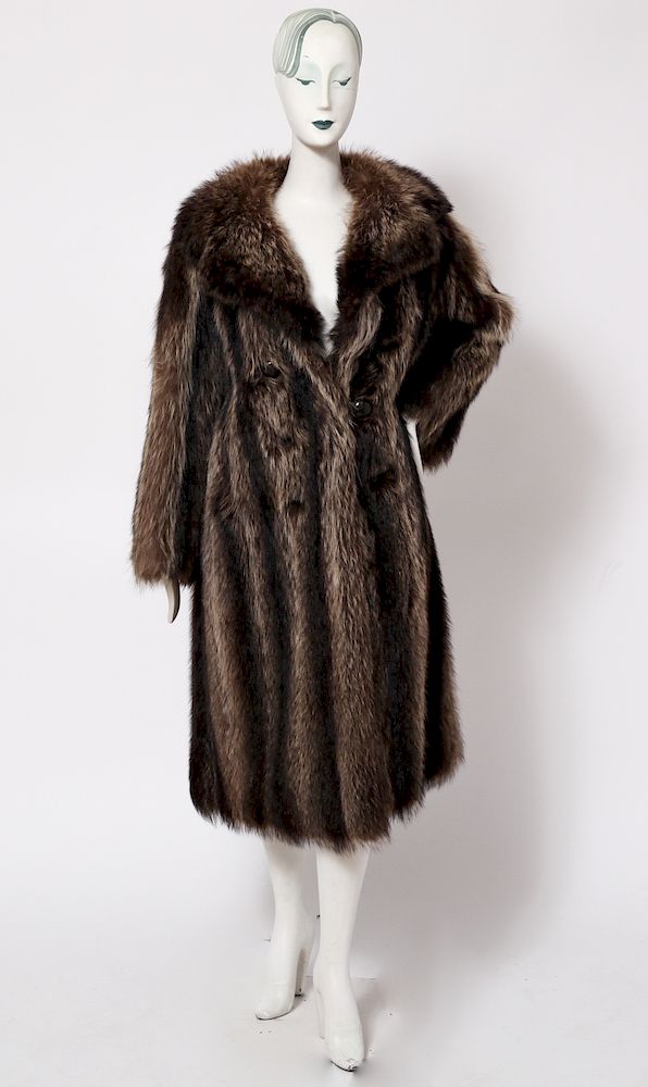 Appraisal: Edward Reilly Co Ladies' Striped Fur Coat Ladies' long striped