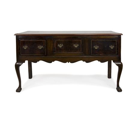 Appraisal: George II Oak and Rosewood Dresser Base Estimate -