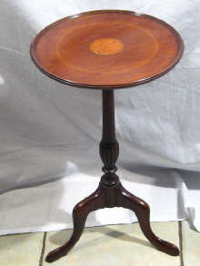 Appraisal: A small inlaid mahogany drinks table circa measurements approx cm