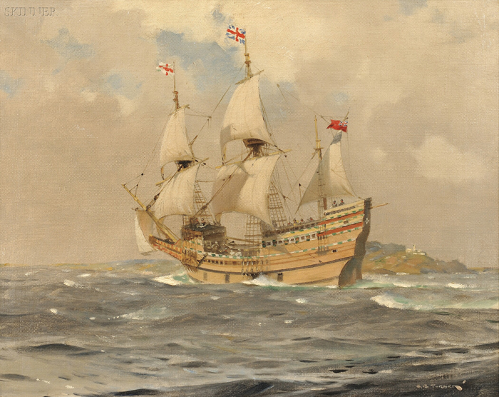 Appraisal: Charles Eddowes Turner British - Mayflower II Off Start Point