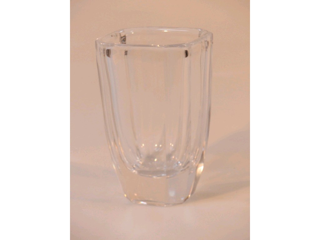 Appraisal: An Orrefors glass vase of tapered hexagonal form cm high