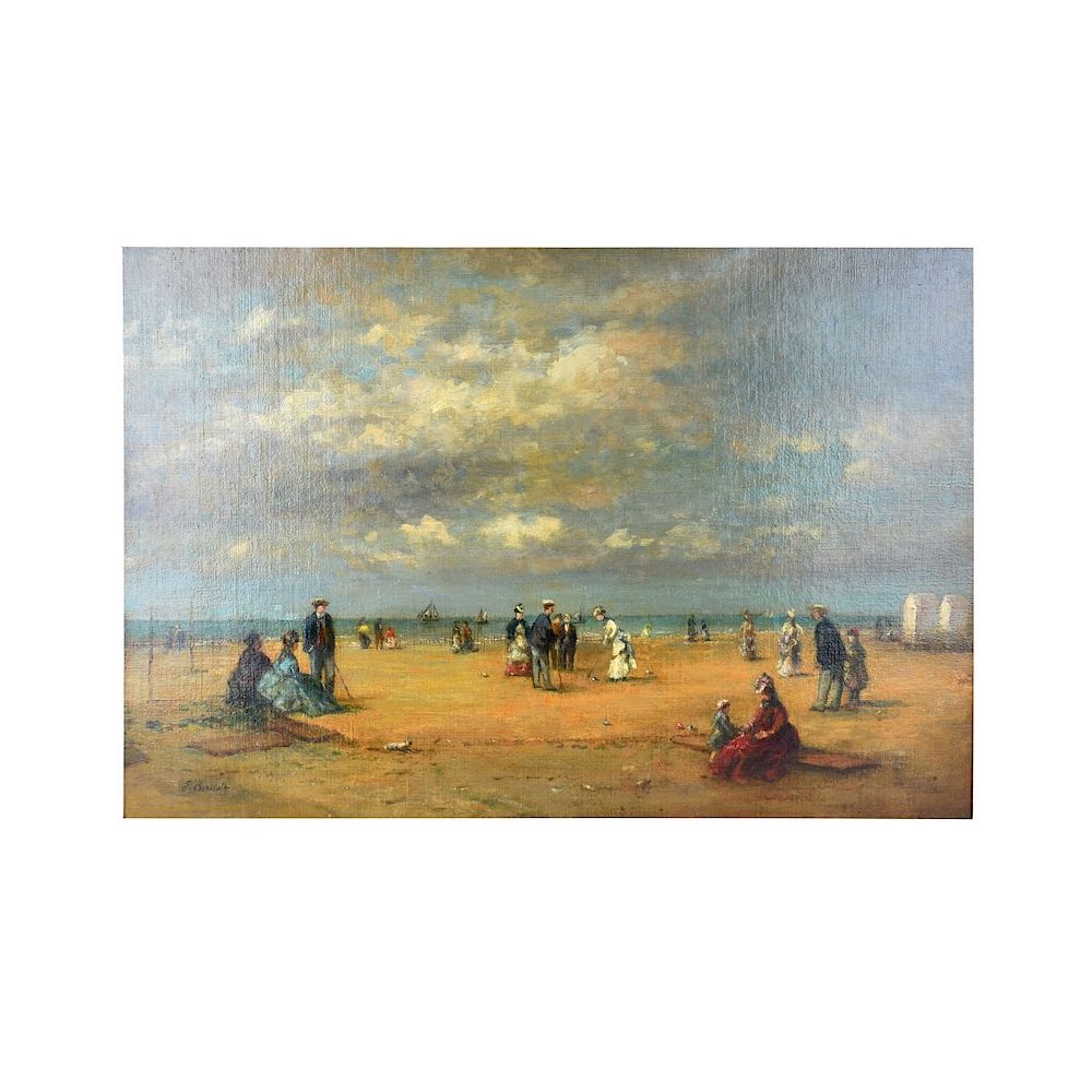 Appraisal: Eug ne Boudin FR - O C Beach Trouville Circle