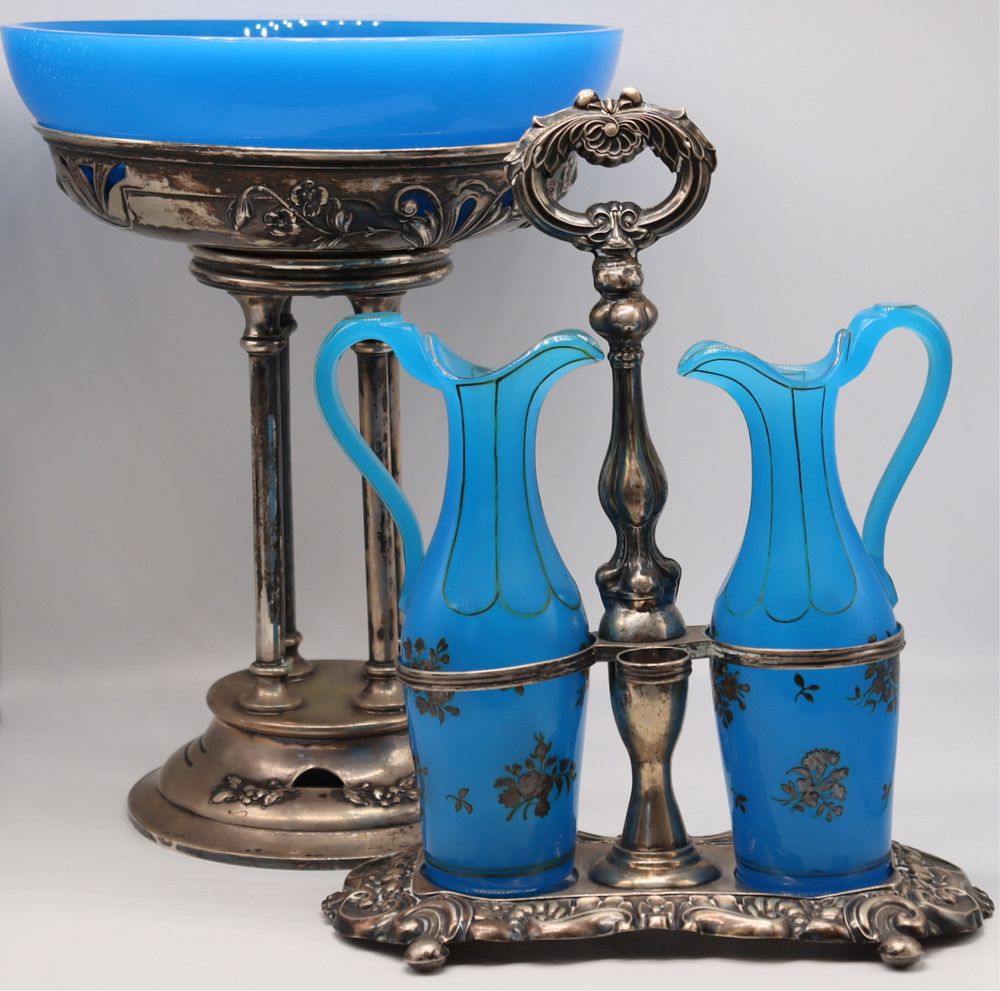 Appraisal: SILVER Continental Silver Hollow Ware Grouping Includes an Austro-Hungarian silver