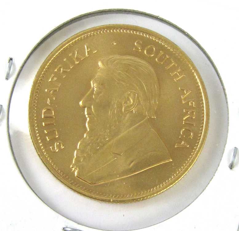 Appraisal: ONE SOUTH AFRICAN KRUGERRAND GOLD COIN oz net fine gold