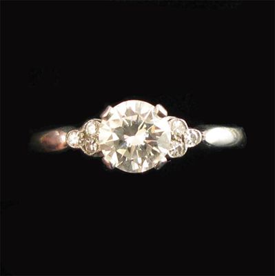 Appraisal: A diamond solitaire ring the brilliant cut diamond is set