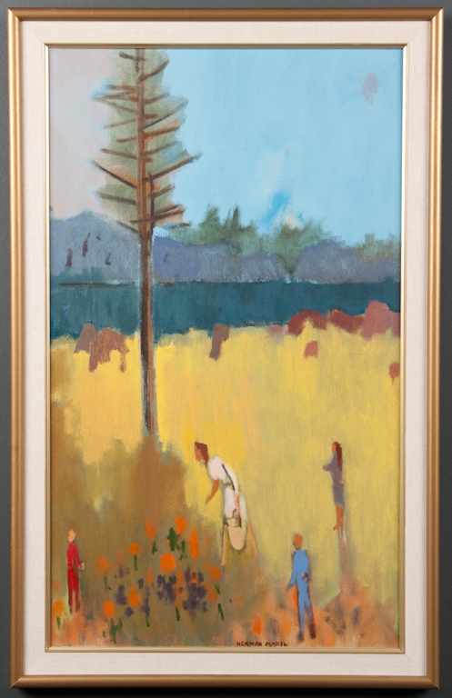 Appraisal: Herman Maril American - ''Nature Lovers'' oil on canvas signed