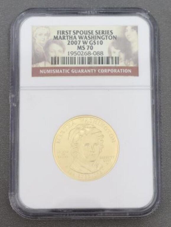 Appraisal: U S Gold Coin First Spouse Series Martha Washington -W