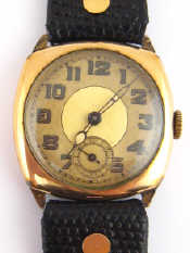 Appraisal: A Gent's gold filled wrist watch circa jewel Swiss movement