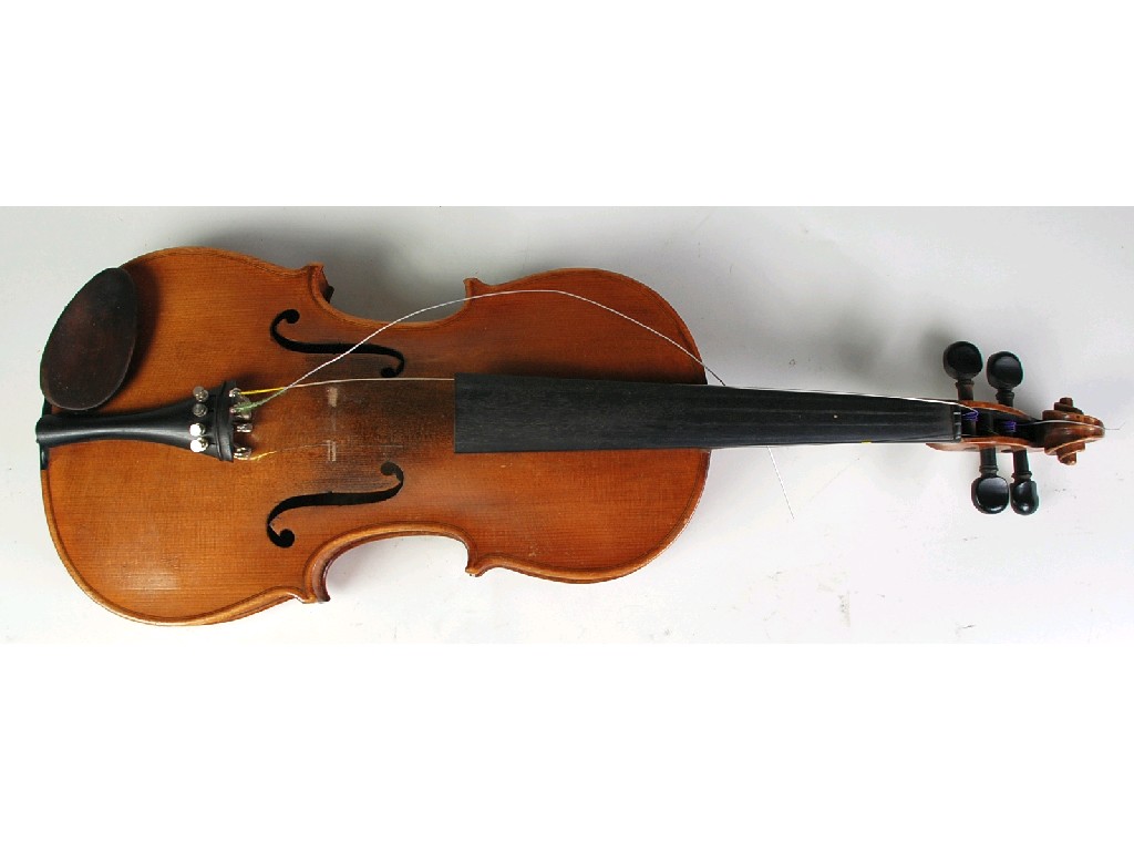 Appraisal: TWENTIETH CENTURY VIOLIN COPY OF A STRADIVARIUS bear label and