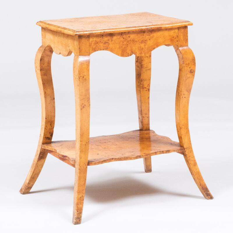 Appraisal: North European Karelian Birch Side Table x x in Condition