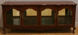 Appraisal: A reproduction glass-fronted buffet cm wide cm deep cm high