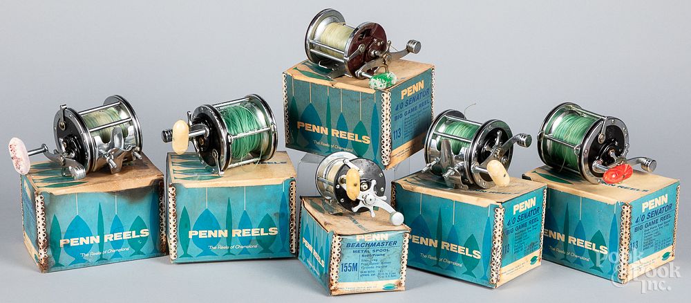 Appraisal: Six Penn fishing reels Six Penn fishing reels In-House shipping